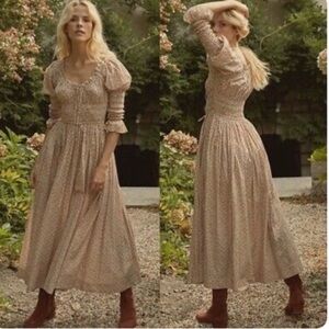 Doen KAIRA DRESS -- CREAM WINTER DITSY
